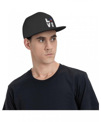 Snapback Baseball Cap Love Paw Haiti Flag Classic Black $12.38 Baseball Caps