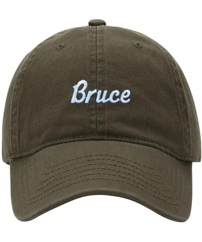 Baseball Cap Men Name Bruce Gift Embroidered Washed Cotton Dad Hat Baseball Caps Green $9.81 Baseball Caps