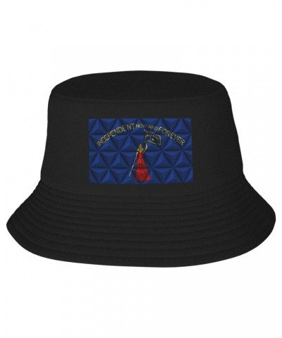 Flag of Alabama Obverse with Polygon Effect Bucket Hat for Men Women Boonie Hat Outdoor Summer Vacation Beach Travel Fishing ...