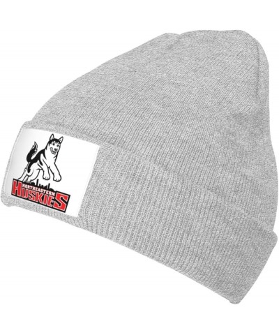 Northeastern University Logo Stretch Knit Hat for Men Women Winter Warm Cap Gray $7.08 Skullies & Beanies