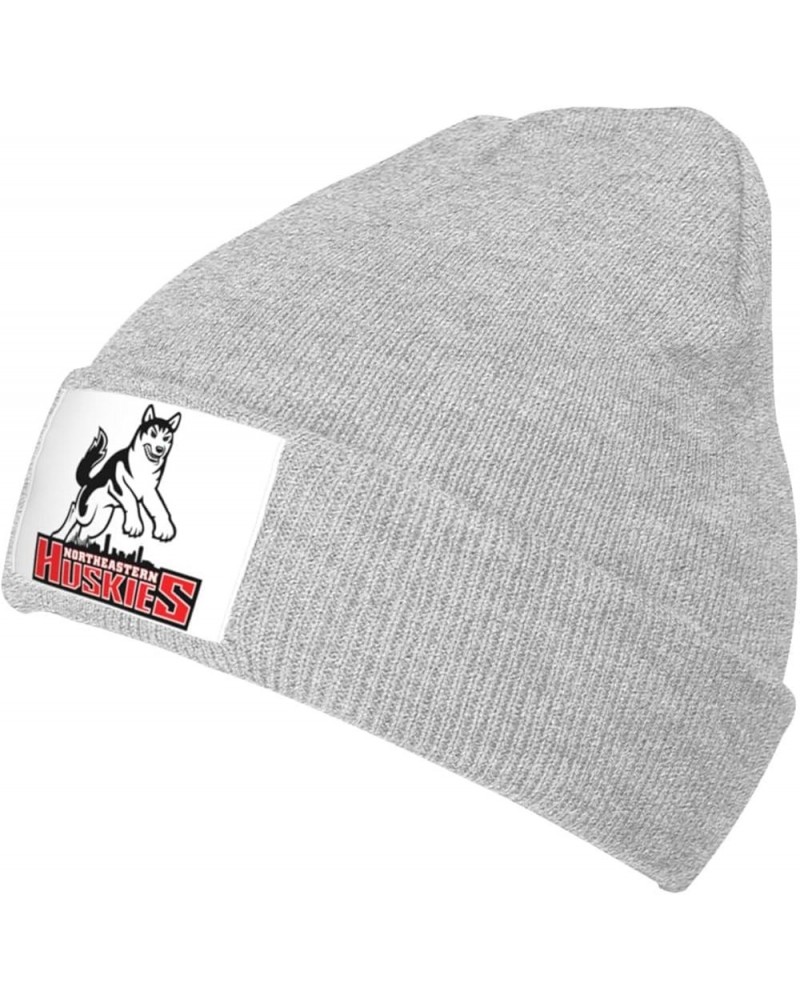 Northeastern University Logo Stretch Knit Hat for Men Women Winter Warm Cap Gray $7.08 Skullies & Beanies