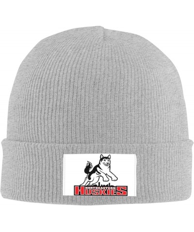 Northeastern University Logo Stretch Knit Hat for Men Women Winter Warm Cap Gray $7.08 Skullies & Beanies