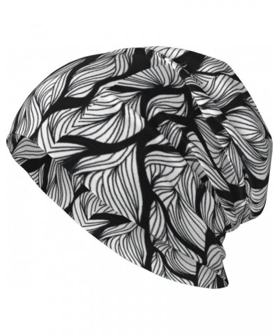 Pattern Black and White Printing Thin Slouchy Beanie Hat Soft Lightweight Hip-Hop Beanie Cap Running Beanie for Men Women $13...