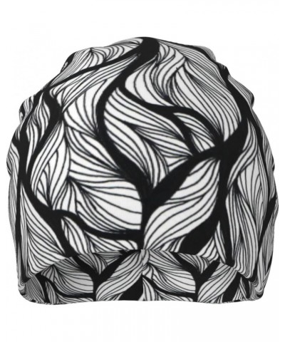 Pattern Black and White Printing Thin Slouchy Beanie Hat Soft Lightweight Hip-Hop Beanie Cap Running Beanie for Men Women $13...