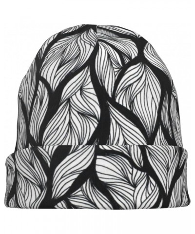 Pattern Black and White Printing Thin Slouchy Beanie Hat Soft Lightweight Hip-Hop Beanie Cap Running Beanie for Men Women $13...