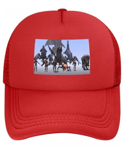 Game Mass Baseball Cap Effect 3D Printing Hip Hop for Men Women Adjustable Baseball Cap Black Red $13.94 Baseball Caps