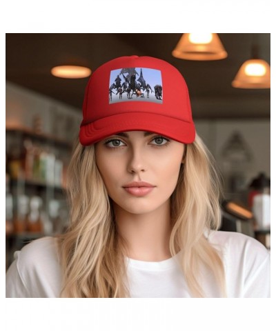 Game Mass Baseball Cap Effect 3D Printing Hip Hop for Men Women Adjustable Baseball Cap Black Red $13.94 Baseball Caps