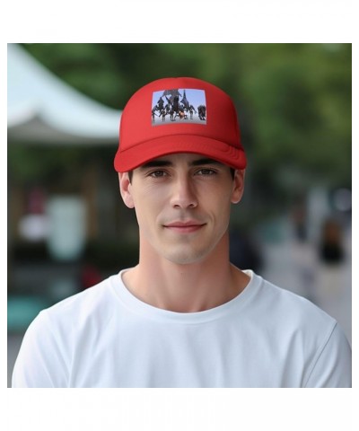 Game Mass Baseball Cap Effect 3D Printing Hip Hop for Men Women Adjustable Baseball Cap Black Red $13.94 Baseball Caps