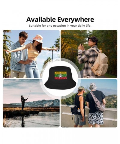 Myanmar Flag with Polygonal Effect Bucket Hat for Women Men Bucket Hats Summer Sun Hats Beach Travel Fishing Golf Cap Black $...