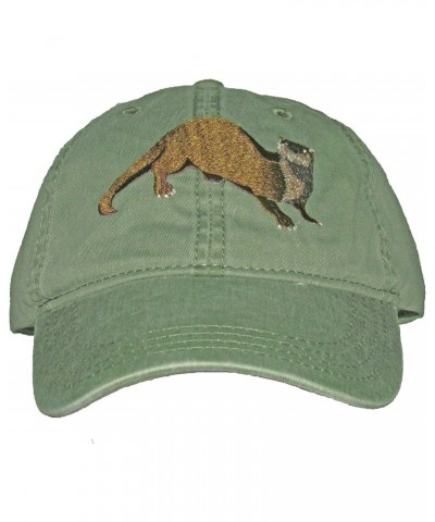 River Otter Embroidered Cotton Cap Green $14.45 Baseball Caps