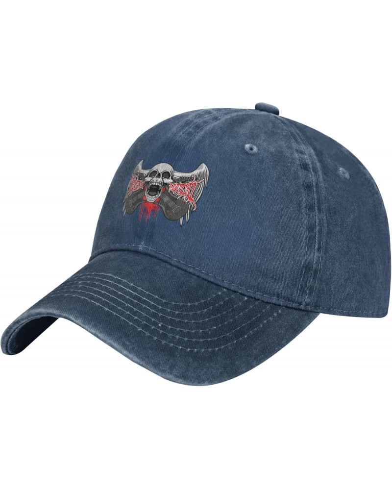 Cowboy Hat Trendy Hats for Man and Women Djustable Four Season Outdoor Baseball Cap of Hell Skull with Angel Navy Blue $11.95...