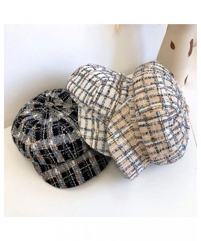 Newsboy Hats for Women French Style Cabbie Beret Paperboy Cap Fall Tweed Girls Beanie A*3 Pack $27.25 Newsboy Caps