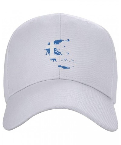 Greece Terrain Map Baseball Cap for Men Women Dad Hat Classic Adjustable Golf Hats White $11.85 Baseball Caps