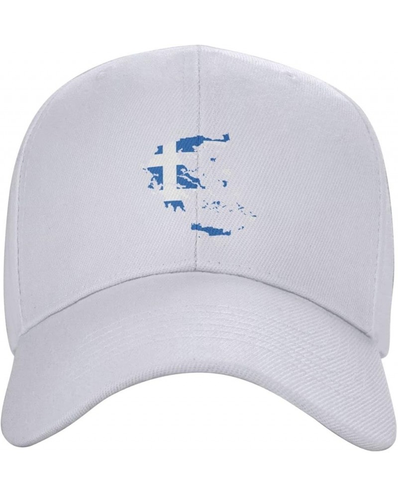 Greece Terrain Map Baseball Cap for Men Women Dad Hat Classic Adjustable Golf Hats White $11.85 Baseball Caps